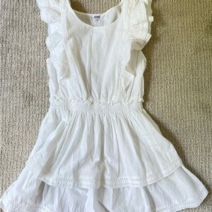 BB Dakota by Steve Madden White Ruffled Dress